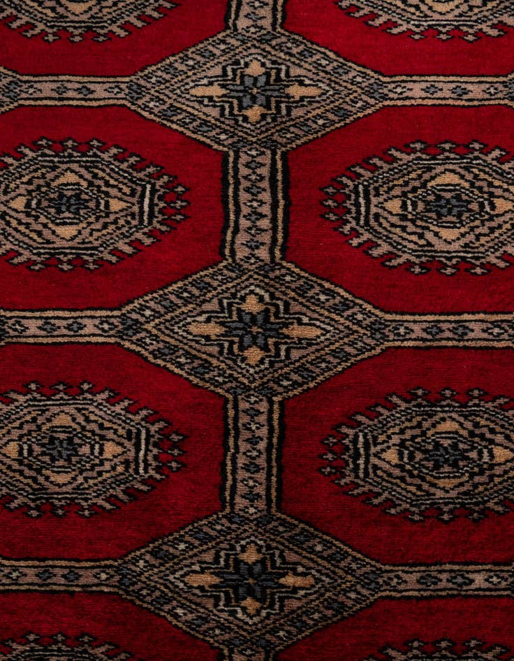Detail image of  8' x 10' 11  Hand Knotted Bokhara Oriental Wool Rug