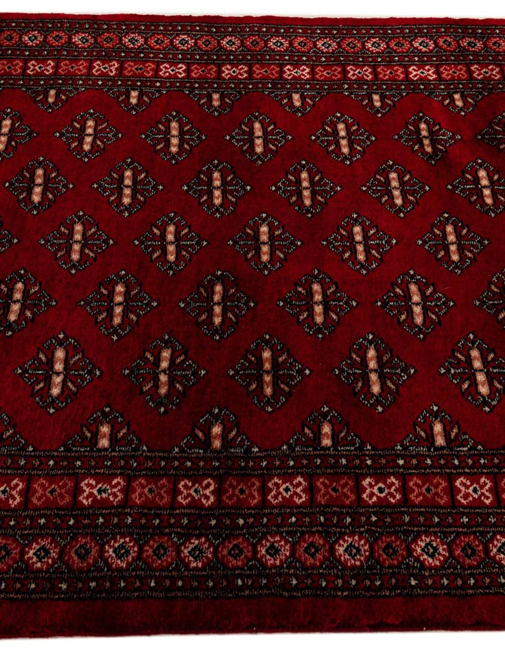 Detail image of  4' 1 x 6' 2  Hand Knotted Bokhara Wool Rug