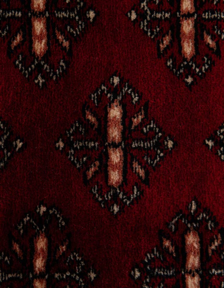 Detail image of  4' 1 x 6' 2  Hand Knotted Bokhara Wool Rug