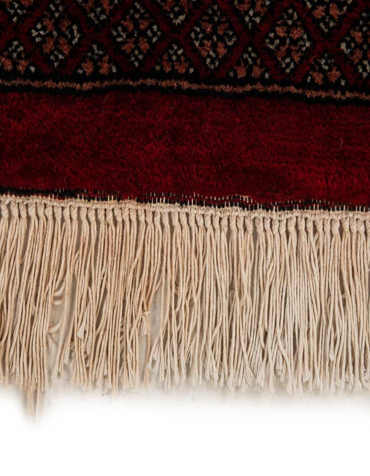 Detail image of  4' 1 x 6' 2  Hand Knotted Bokhara Wool Rug