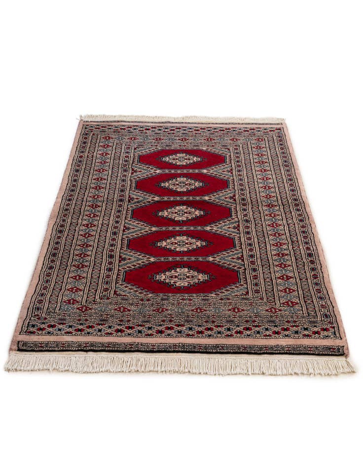 Detail image of  3' 1 x 4' 9  Hand Knotted Bokhara Oriental Wool Rug