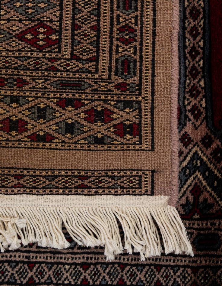 Detail image of  3' 1 x 4' 9  Hand Knotted Bokhara Oriental Wool Rug
