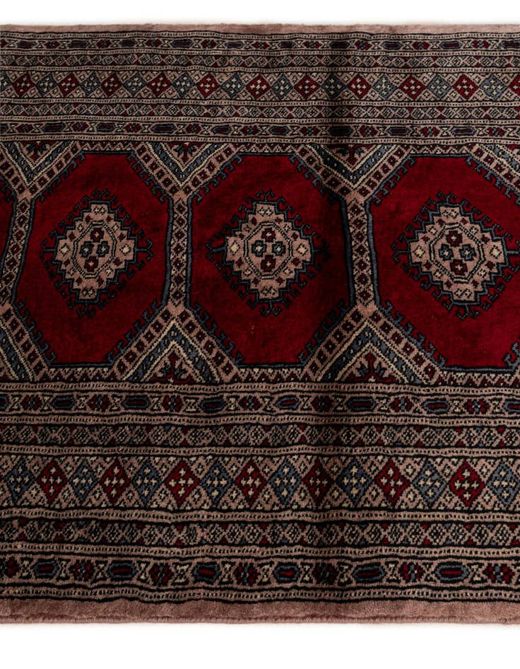 Detail image of  3' 1 x 4' 9  Hand Knotted Bokhara Oriental Wool Rug