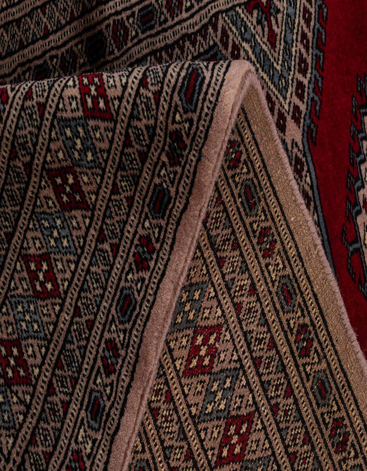 Detail image of  3' 1 x 4' 9  Hand Knotted Bokhara Oriental Wool Rug