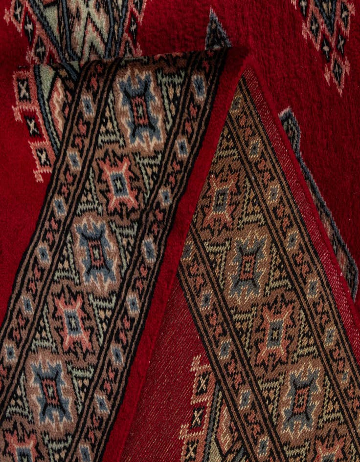 Detail image of  3' x 5' 5  Hand Knotted Bokhara Oriental Wool Rug
