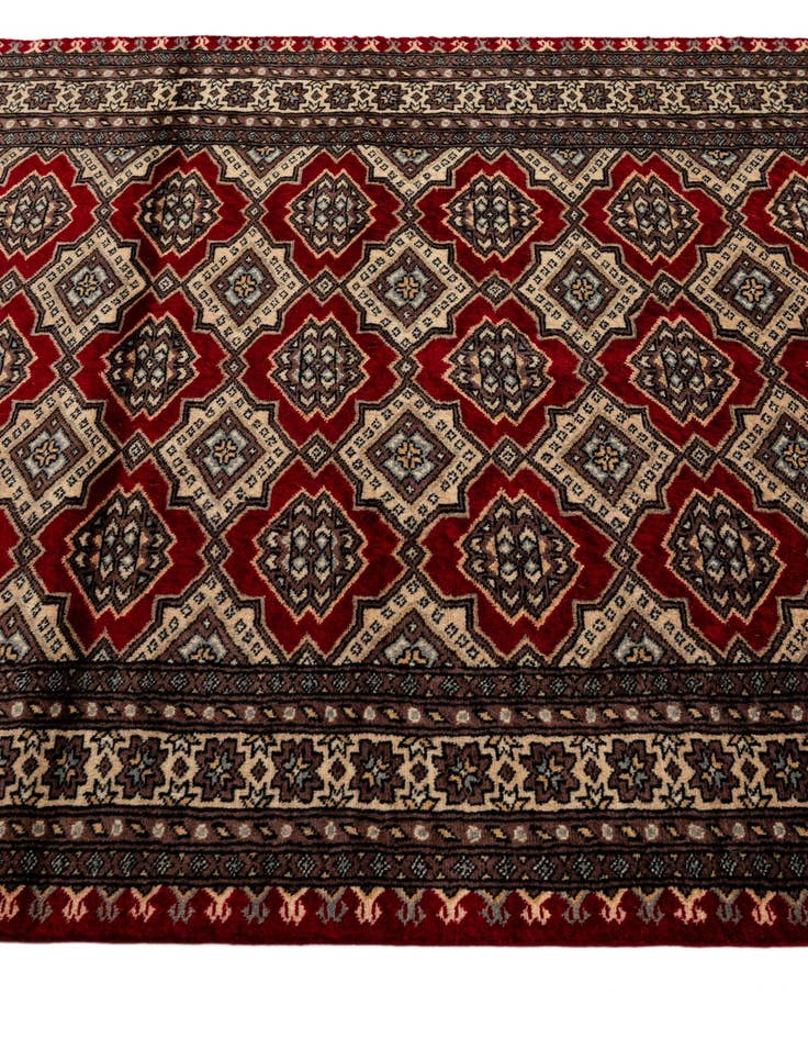 Detail image of  4' 1 x 6' 6  Hand Knotted Bokhara Wool Rug