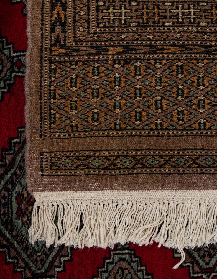Detail image of  4' 3 x 6'  Hand Knotted Bokhara Oriental Wool Rug