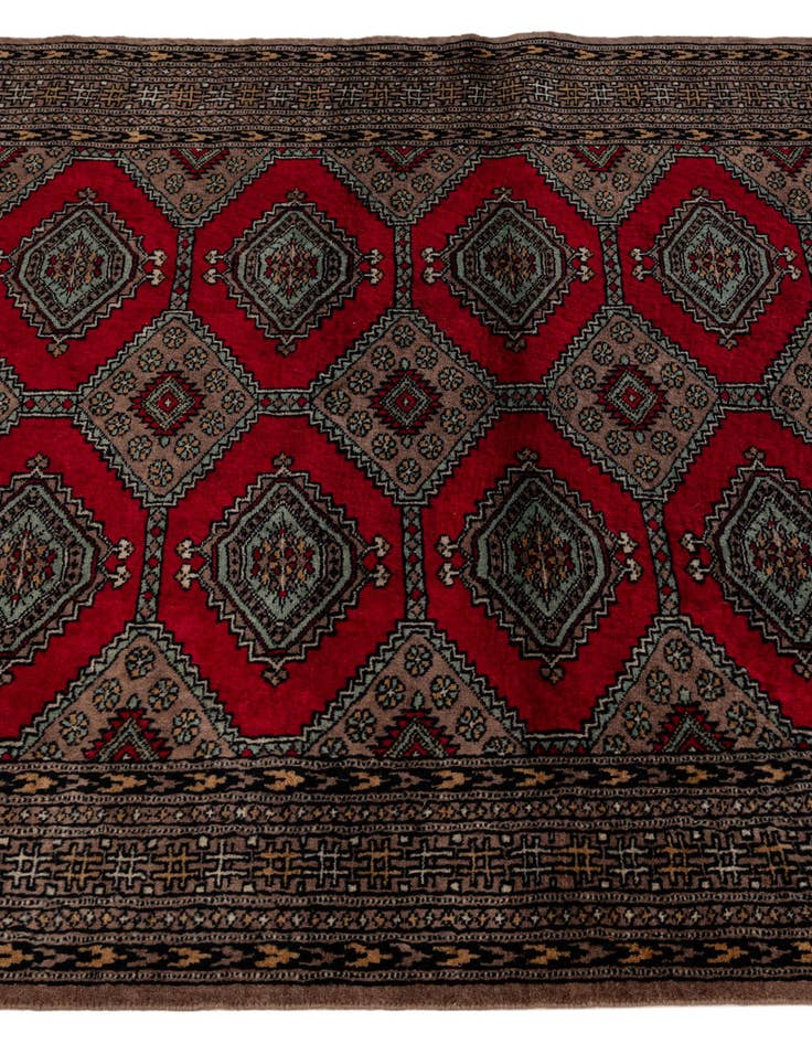 Detail image of  4' 3 x 6'  Hand Knotted Bokhara Oriental Wool Rug