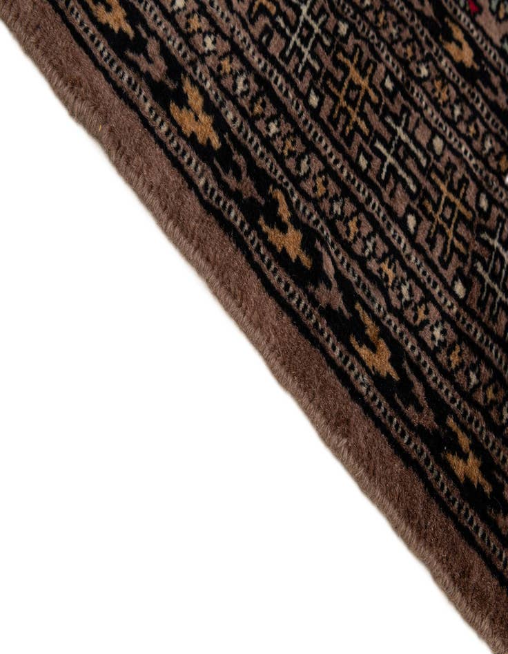 Detail image of  4' 3 x 6'  Hand Knotted Bokhara Oriental Wool Rug