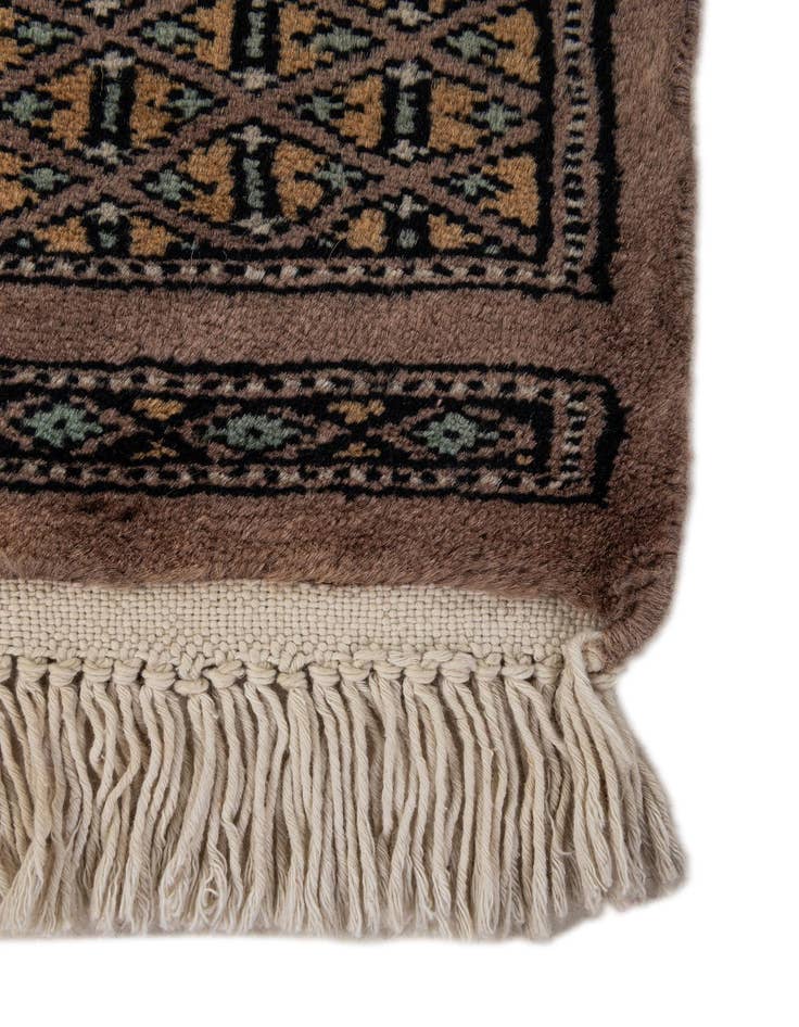 Detail image of  4' 3 x 6'  Hand Knotted Bokhara Oriental Wool Rug