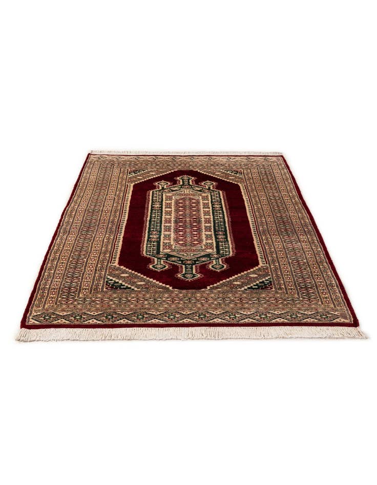 Detail image of  4' 2 x 6' 2  Hand Knotted Bokhara Oriental Rug