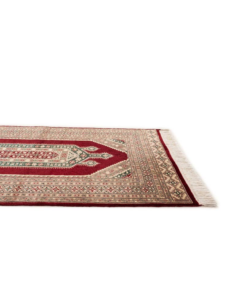 Detail image of  4' 2 x 6' 2  Hand Knotted Bokhara Oriental Rug