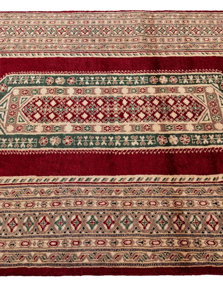 Detail image of  4' 2 x 6' 2  Hand Knotted Bokhara Oriental Rug