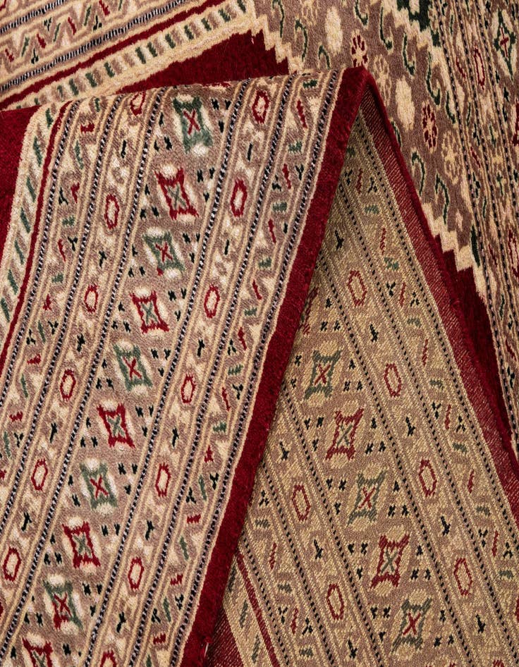 Detail image of  4' 2 x 6' 2  Hand Knotted Bokhara Oriental Rug