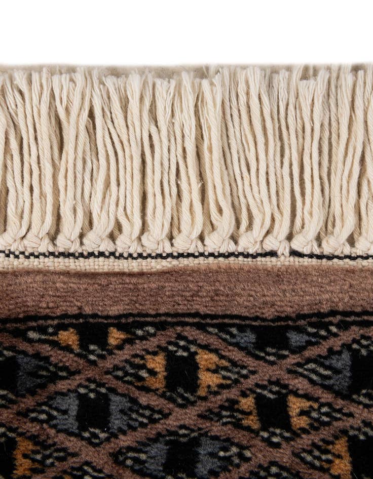 Detail image of  3' 2 x 5'  Hand Knotted Bokhara Oriental Wool Rug