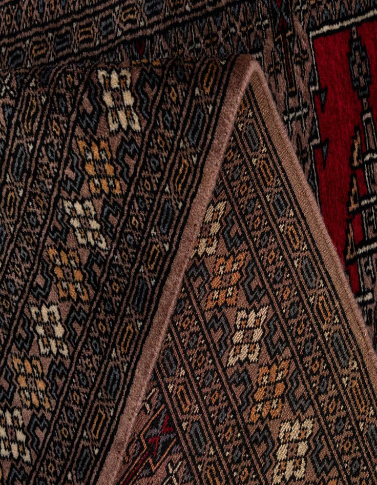 Detail image of  3' 2 x 5'  Hand Knotted Bokhara Oriental Wool Rug