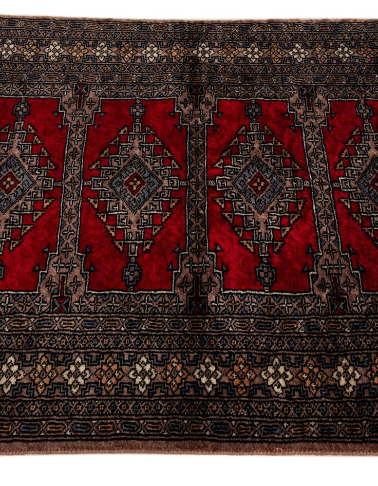 Detail image of  3' 2 x 5'  Hand Knotted Bokhara Oriental Wool Rug