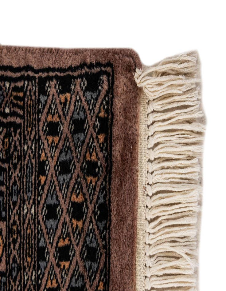 Detail image of  3' 2 x 5'  Hand Knotted Bokhara Oriental Wool Rug