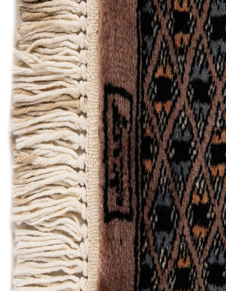 Detail image of  3' 2 x 5'  Hand Knotted Bokhara Oriental Wool Rug