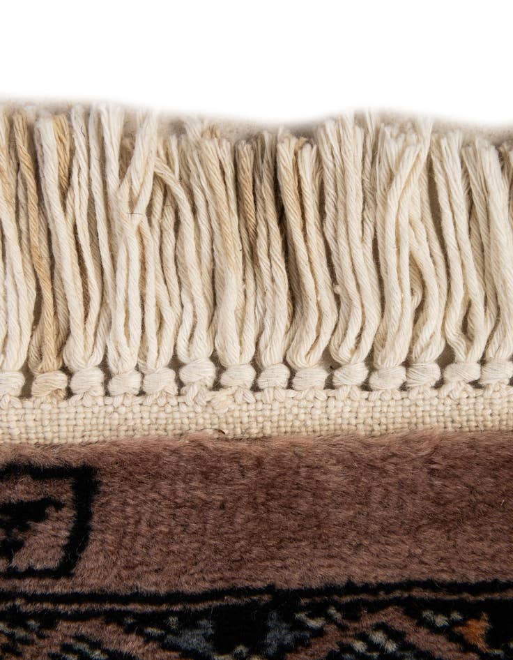 Detail image of  3' 2 x 5'  Hand Knotted Bokhara Oriental Wool Rug