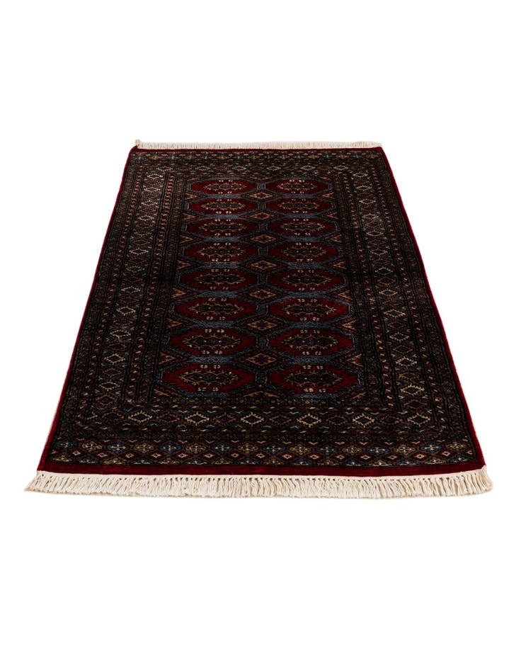 Detail image of  3' x 5' 1  Hand Knotted Bokhara Oriental Wool Rug