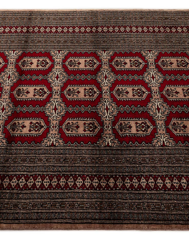 Detail image of  4' 2 x 5' 10  Hand Knotted Bokhara Wool Rug