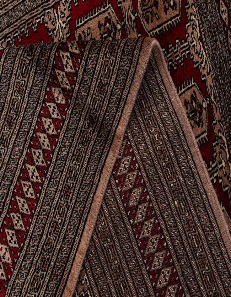 Detail image of  4' 2 x 5' 10  Hand Knotted Bokhara Wool Rug