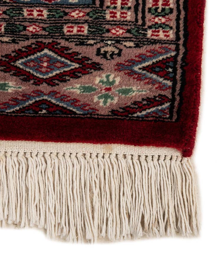 Detail image of  4' 2 x 5' 7  Hand Knotted Bokhara Oriental Wool Rug