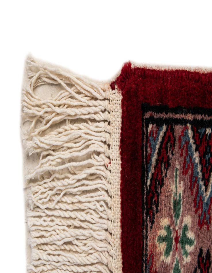 Detail image of  4' 2 x 5' 7  Hand Knotted Bokhara Oriental Wool Rug