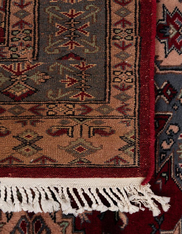 Detail image of  4' 2 x 6'  Hand Knotted Bokhara Oriental Wool Rug