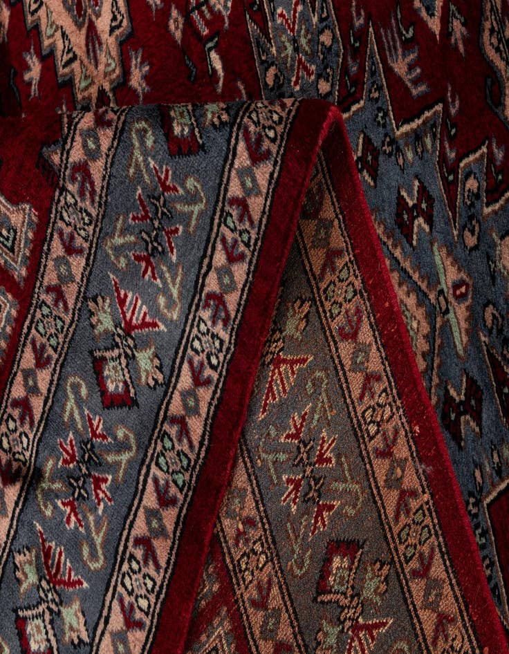 Detail image of  4' 2 x 6'  Hand Knotted Bokhara Oriental Wool Rug