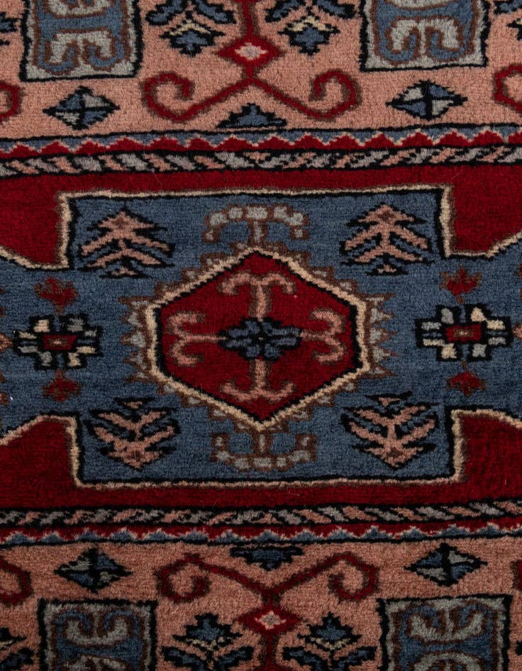 Detail image of  4' 3 x 6'  Hand Knotted Bokhara Oriental Wool Rug