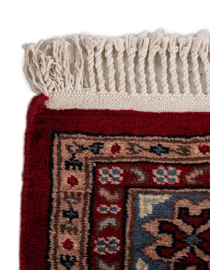 Detail image of  4' 3 x 6'  Hand Knotted Bokhara Oriental Wool Rug