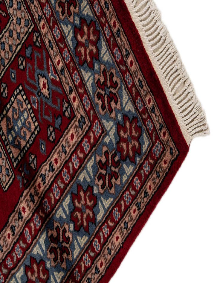 Detail image of  4' 3 x 6'  Hand Knotted Bokhara Oriental Wool Rug