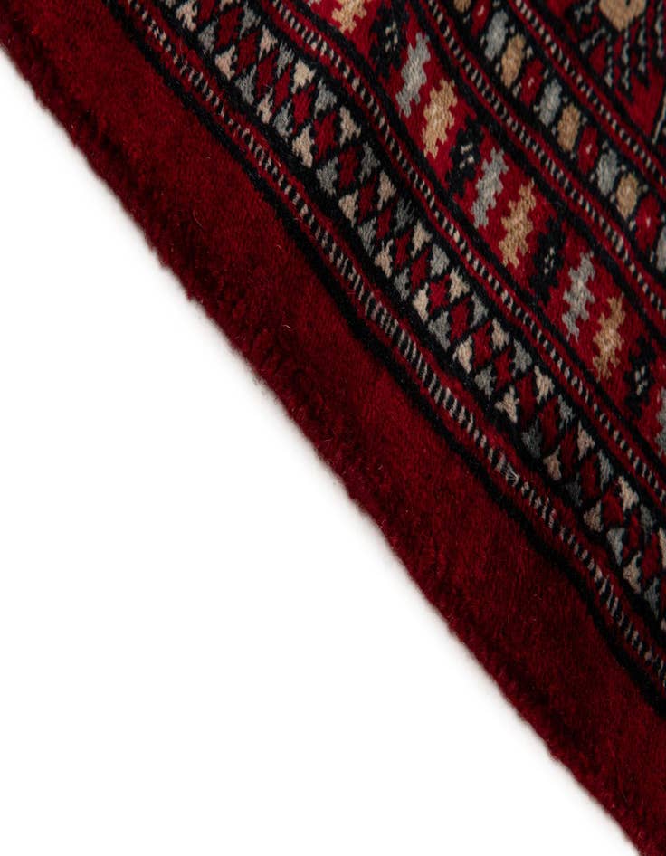 Detail image of  4' 4 x 5' 11  Hand Knotted Bokhara Oriental Wool Rug