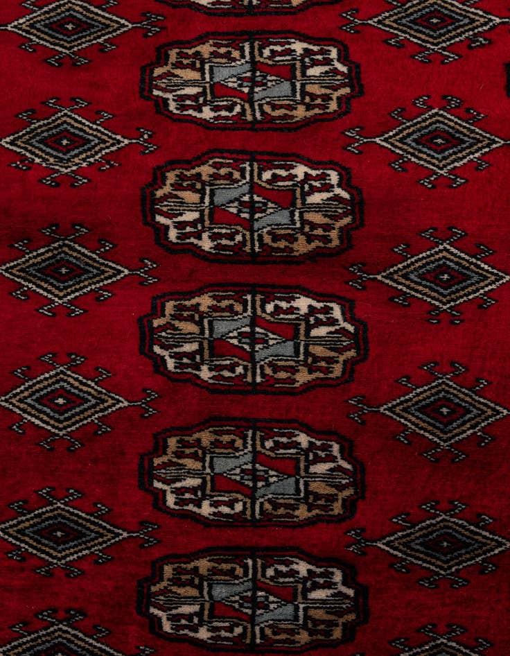 Detail image of  4' 4 x 5' 11  Hand Knotted Bokhara Oriental Wool Rug