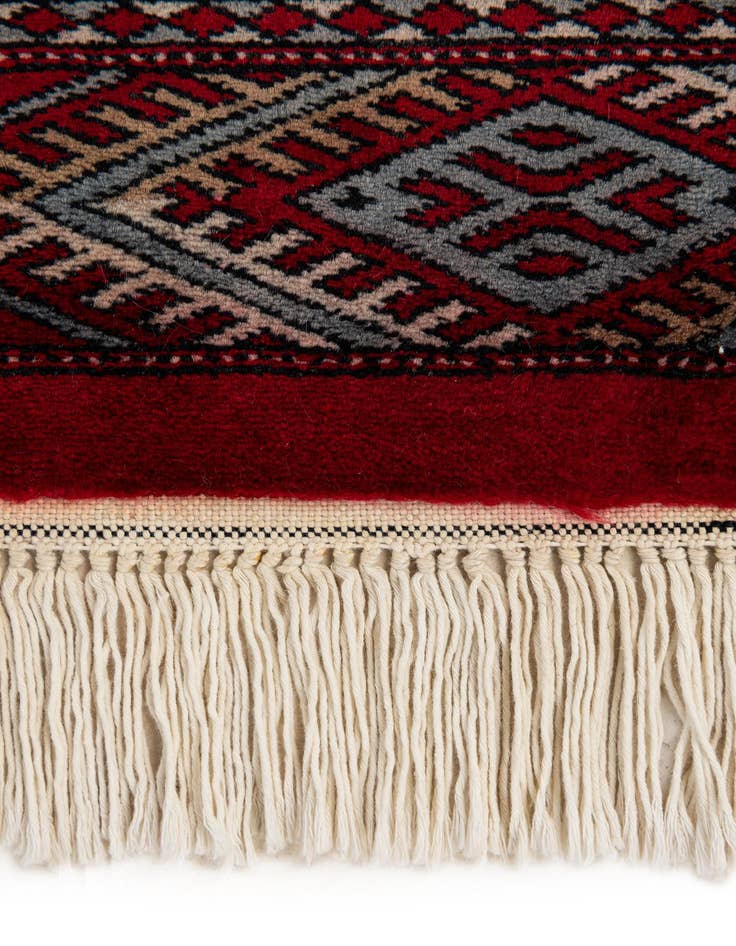 Detail image of  4' 4 x 5' 11  Hand Knotted Bokhara Oriental Wool Rug