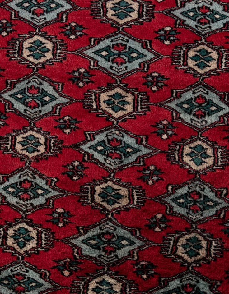 Detail image of  4' 2 x 5' 11  Hand Knotted Bokhara Oriental Wool Rug