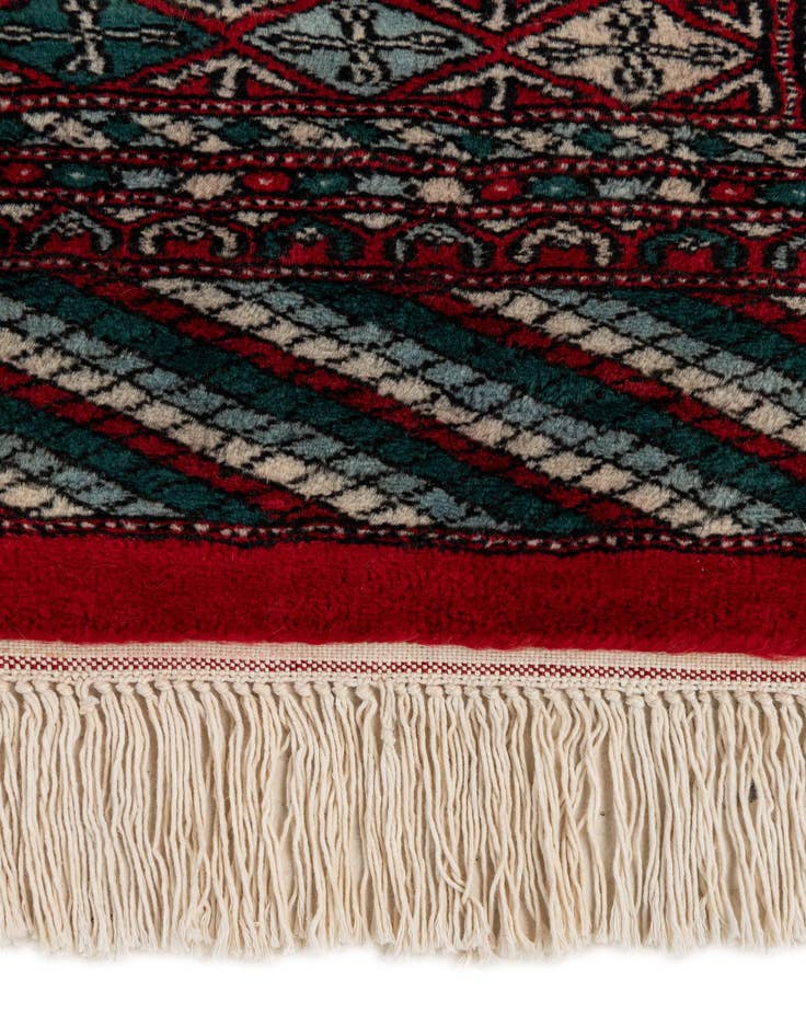 Detail image of  4' 2 x 5' 11  Hand Knotted Bokhara Oriental Wool Rug