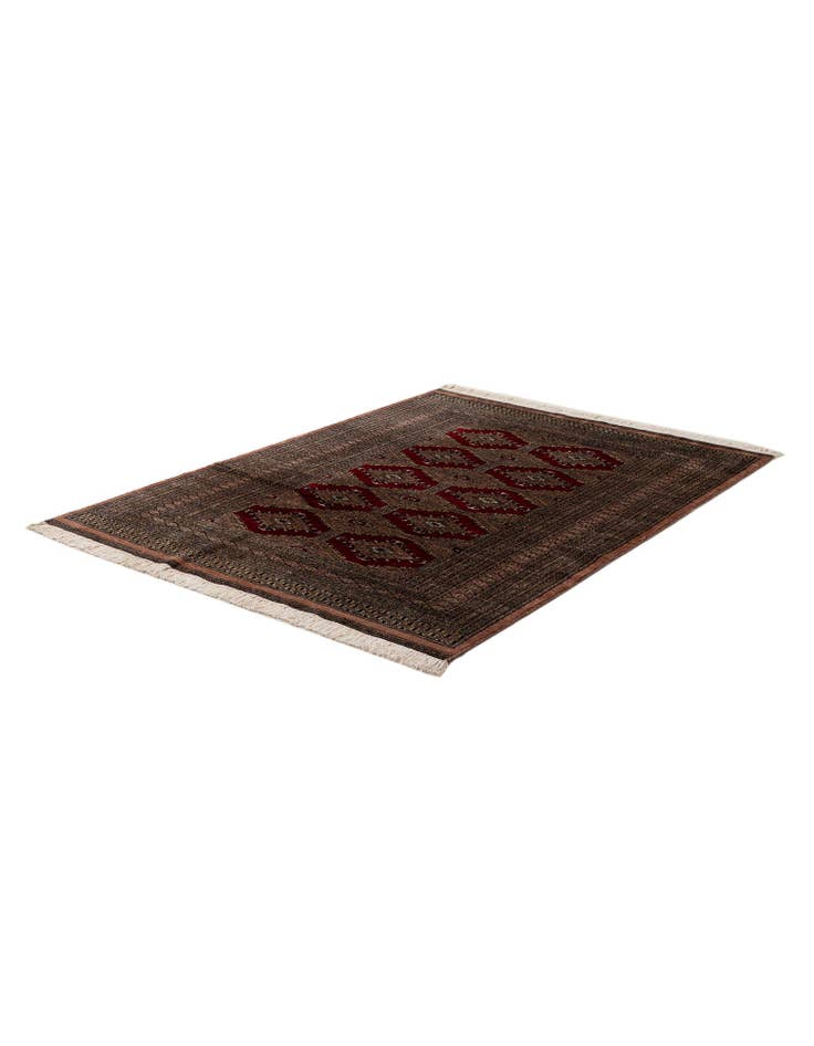 Detail image of  4' 2 x 5' 9  Hand Knotted Bokhara Oriental Wool Rug