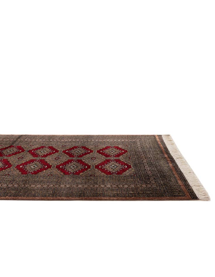 Detail image of  4' 2 x 5' 9  Hand Knotted Bokhara Oriental Wool Rug