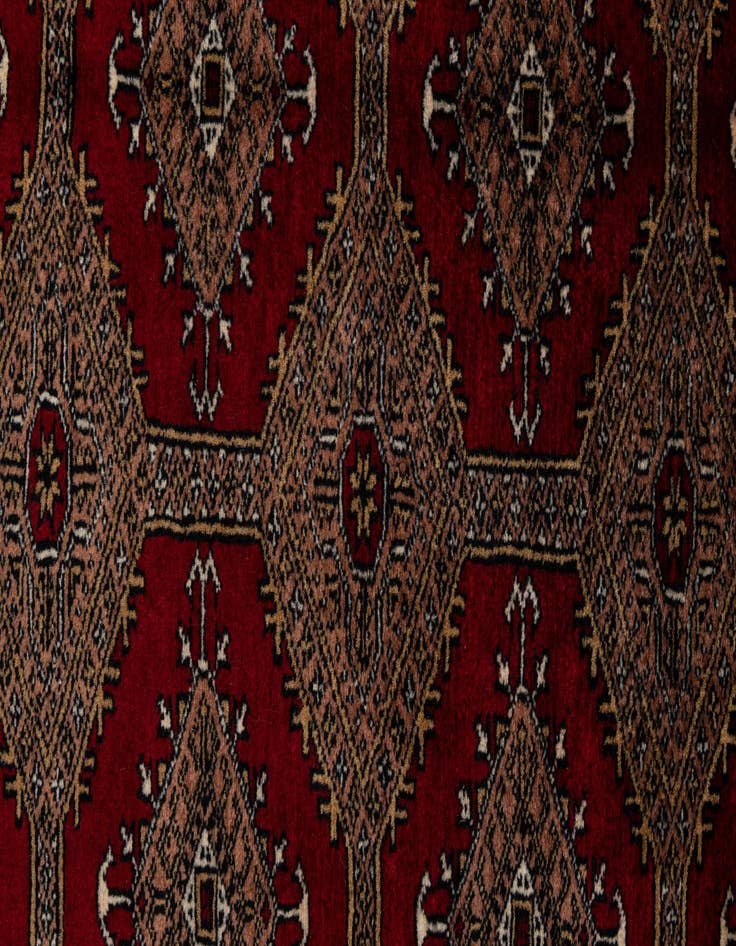 Detail image of  4' 2 x 5' 9  Hand Knotted Bokhara Oriental Wool Rug