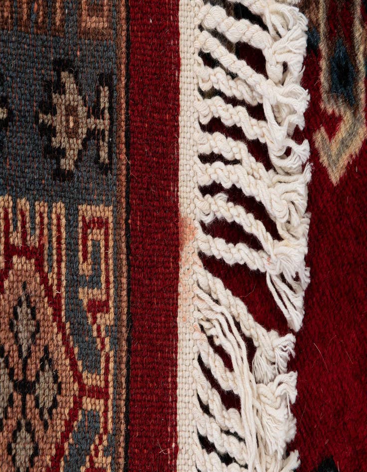 Detail image of  4' x 6' 3  Hand Knotted Bokhara Oriental Wool Rug