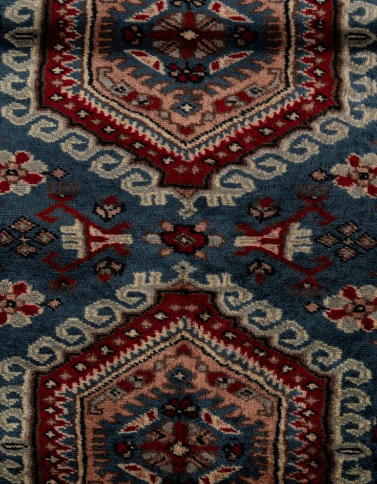 Detail image of  4' x 6' 3  Hand Knotted Bokhara Oriental Wool Rug