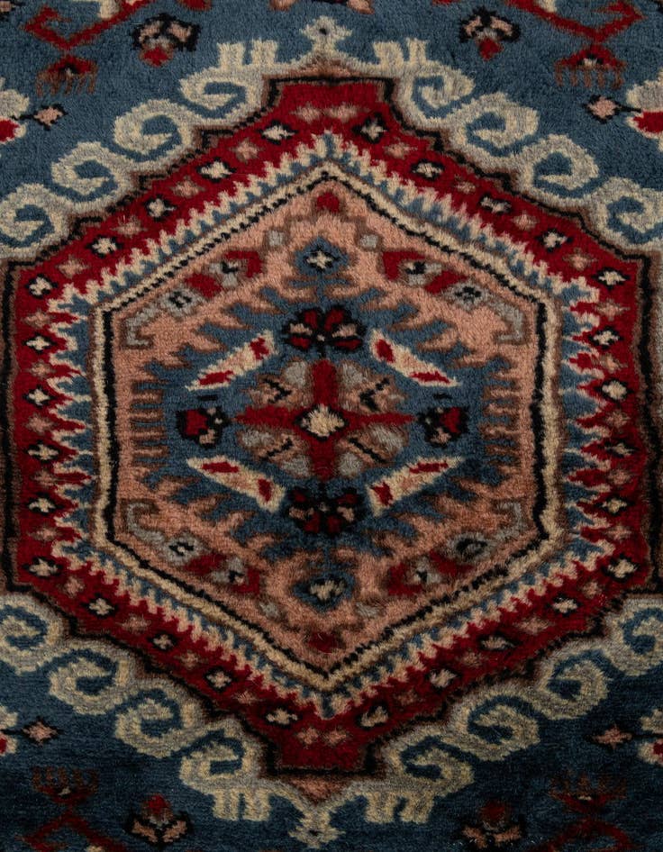 Detail image of  4' x 6' 3  Hand Knotted Bokhara Oriental Wool Rug