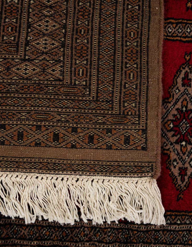 Detail image of  4' x 6'  Hand Knotted Bokhara Oriental Wool Rug