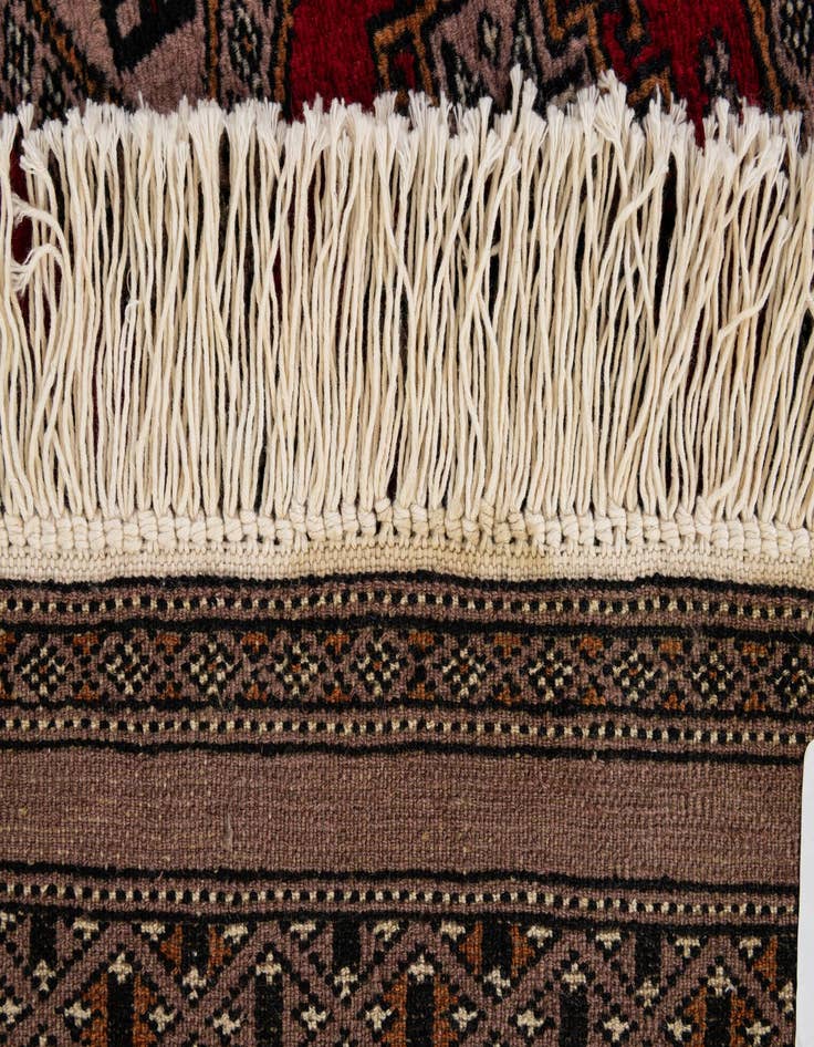 Detail image of  4' 3 x 6' 3  Hand Knotted Bokhara Oriental Wool Rug