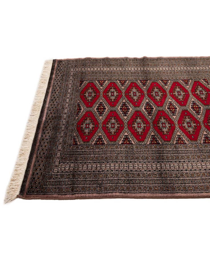 Detail image of  4' 3 x 6' 3  Hand Knotted Bokhara Oriental Wool Rug