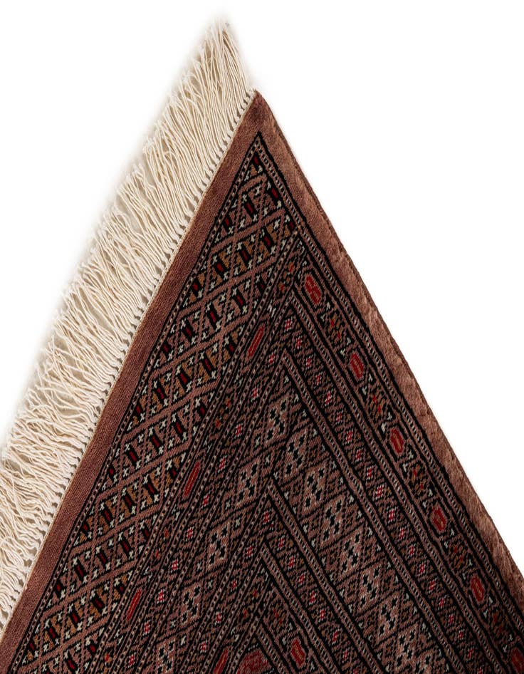 Detail image of  4' 1 x 5' 8  Hand Knotted Bokhara Oriental Wool Rug