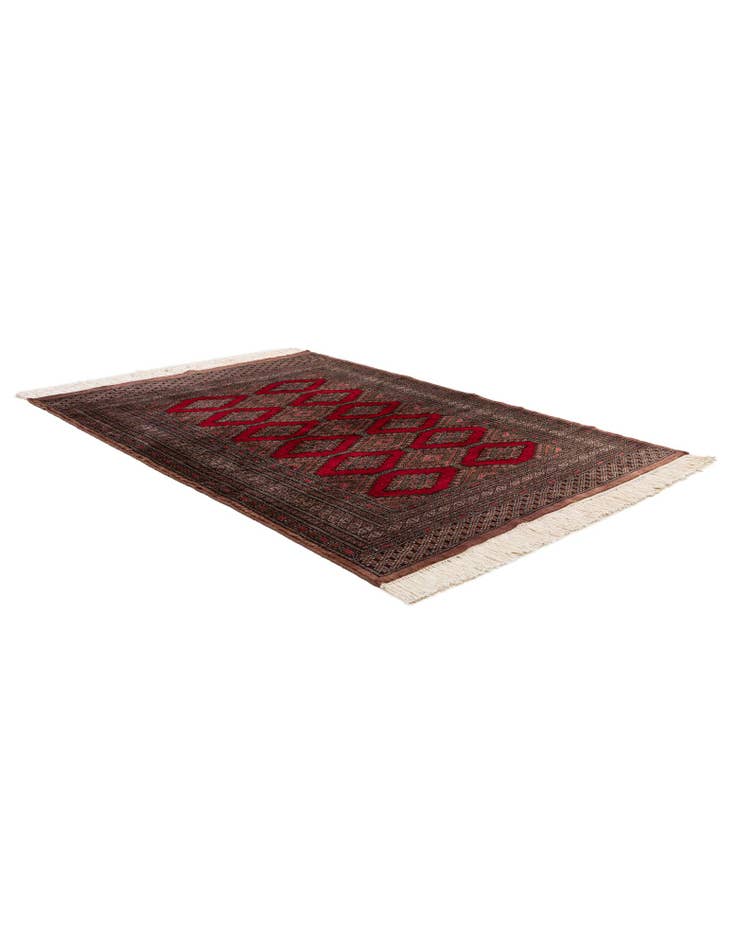 Detail image of  4' 1 x 5' 8  Hand Knotted Bokhara Oriental Wool Rug